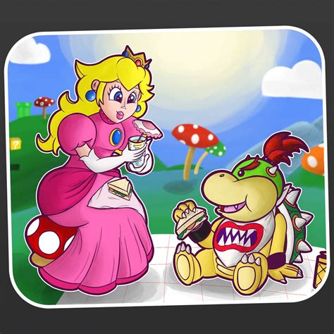 bowser jr and peach